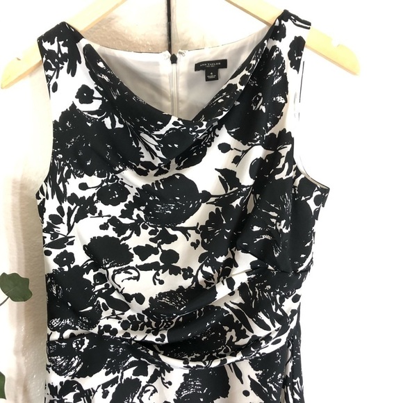 NWT Ann Taylor Black And White Layered Top Dress - Picture 2 of 4